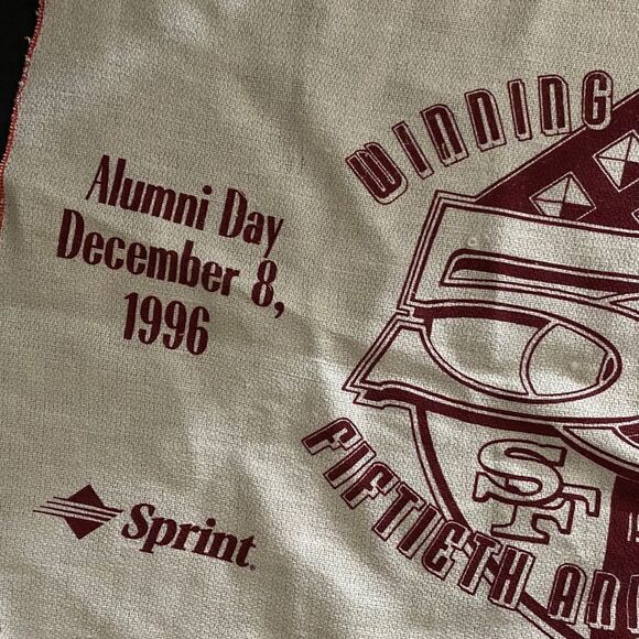 Vintage 49ers San Francisco Decorative Cloth - Picture 3 of 6